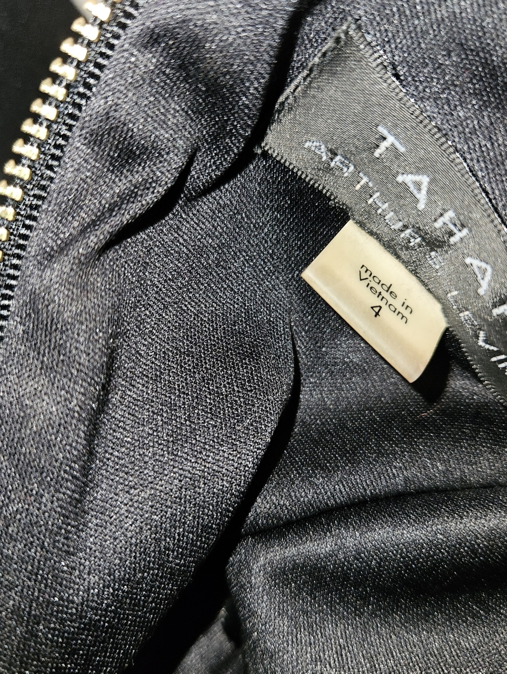 Tahari Black Crepe Dress Size 4